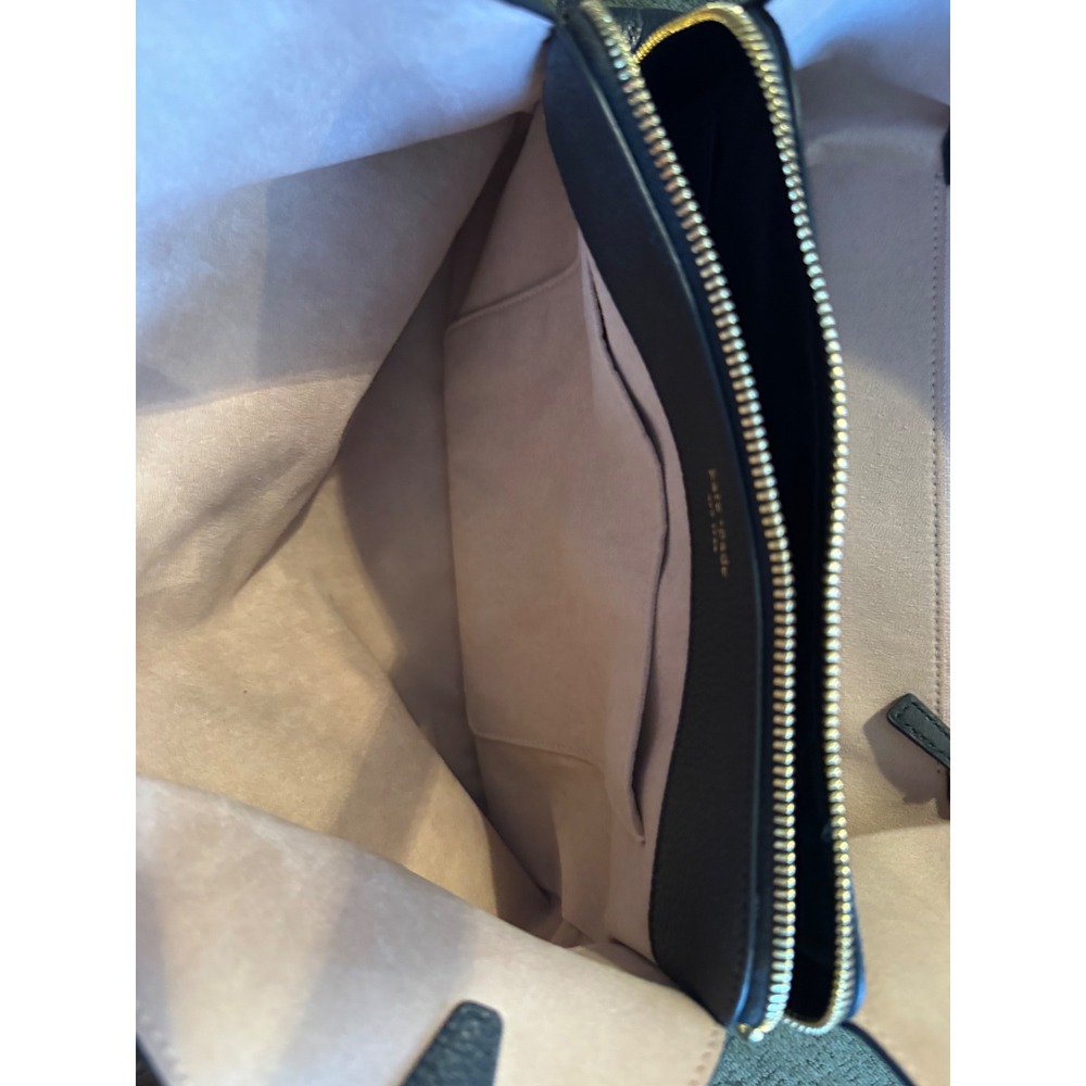 Kate Spade New York Black Pebbled Leather Knott Large Hobo Shoulder Bag Gold - Picture 5 of 9